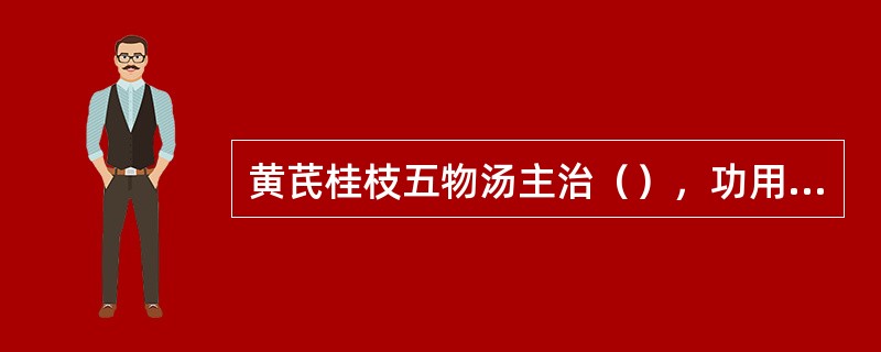 黄芪桂枝五物汤主治（），功用（）。