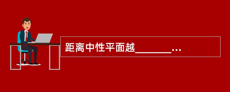 距离中性平面越_______，内压力和外张力就越大。