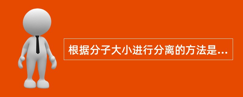 根据分子大小进行分离的方法是（）