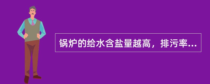 锅炉的给水含盐量越高，排污率（）。