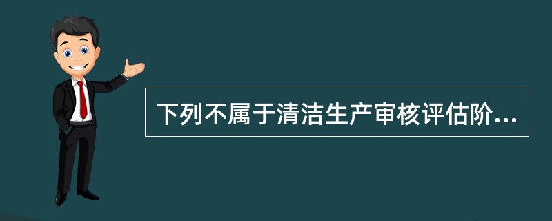 下列不属于清洁生产审核评估阶段的是（）