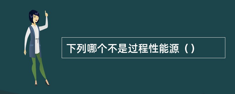 下列哪个不是过程性能源（）