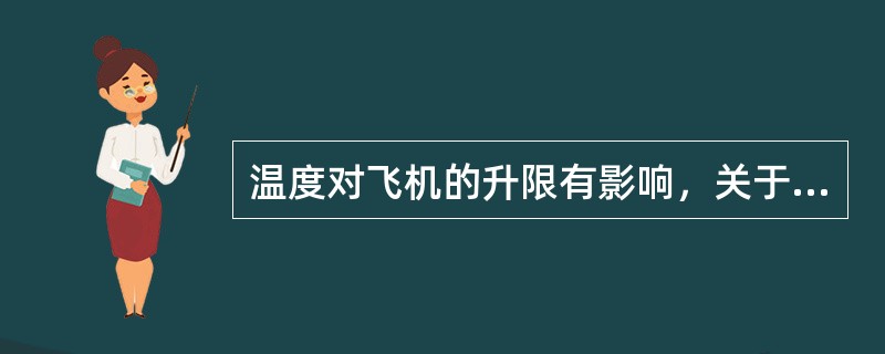 温度对飞机的升限有影响，关于升限，下列何种叙述是正确的？（）