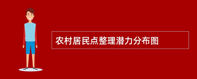 农村居民点整理潜力分布图