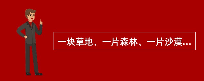 一块草地、一片森林、一片沙漠是（）生态系统。