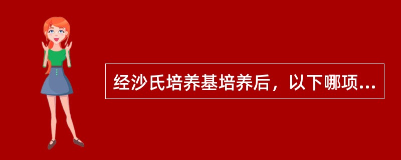 经沙氏培养基培养后，以下哪项不是絮状表皮癣菌的特点（）