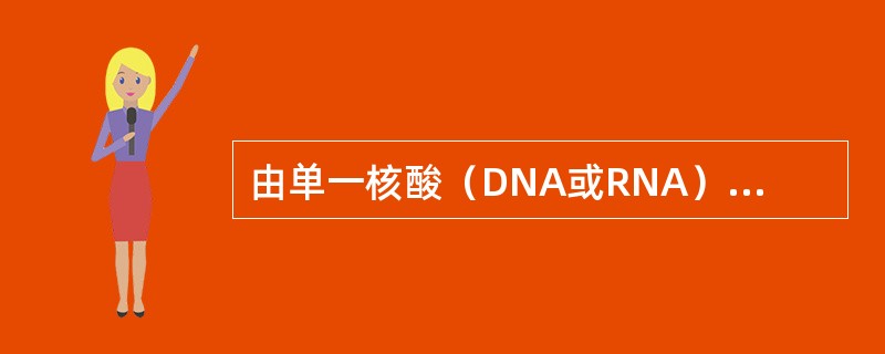 由单一核酸（DNA或RNA）和蛋白质外壳组成的微生物是（）