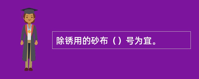 除锈用的砂布（）号为宜。