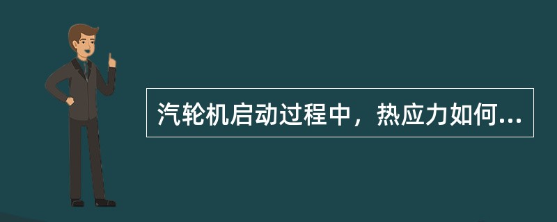 汽轮机启动过程中，热应力如何变化？