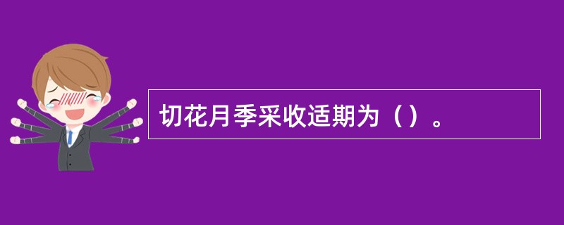 切花月季采收适期为（）。