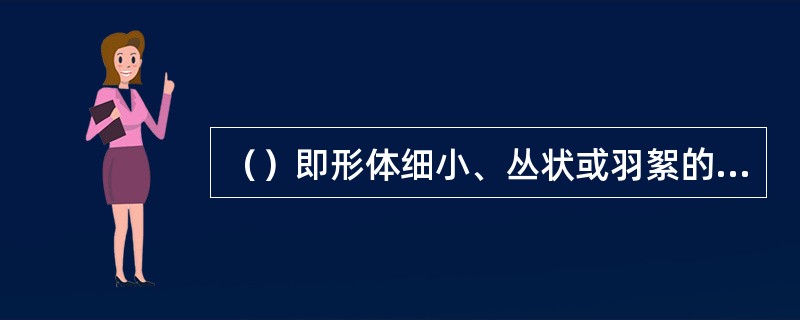 （）即形体细小、丛状或羽絮的花或叶，在构图中主要起填充和过渡作用，使花型丰满，层