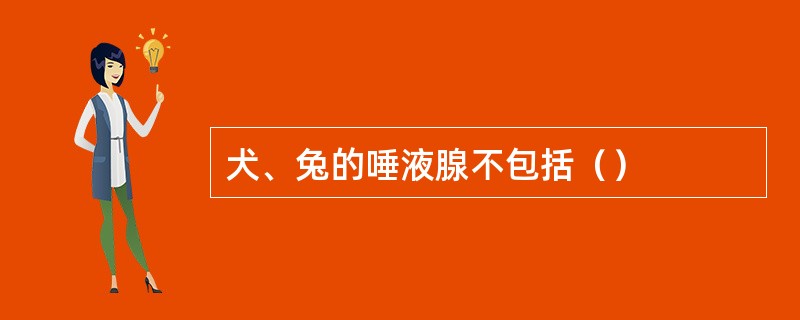 犬、兔的唾液腺不包括（）