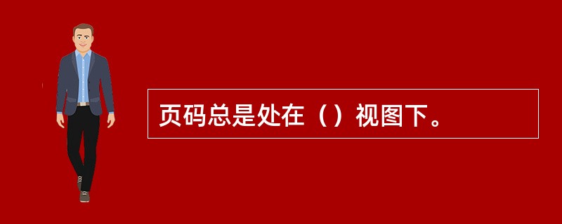 页码总是处在（）视图下。