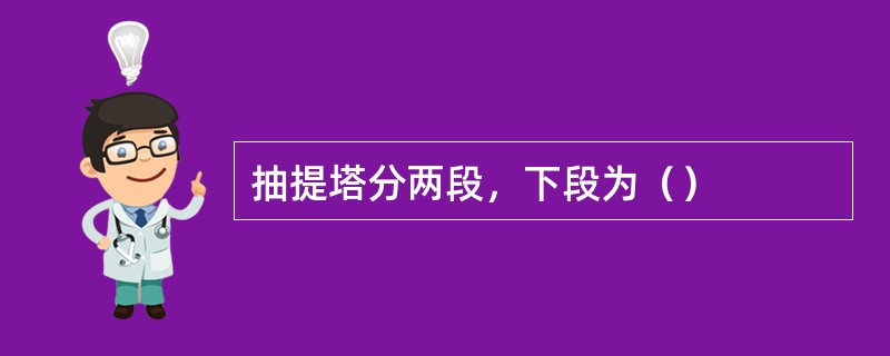 抽提塔分两段，下段为（）