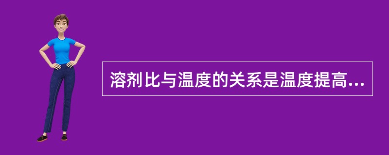 溶剂比与温度的关系是温度提高了，相当于（）的提高