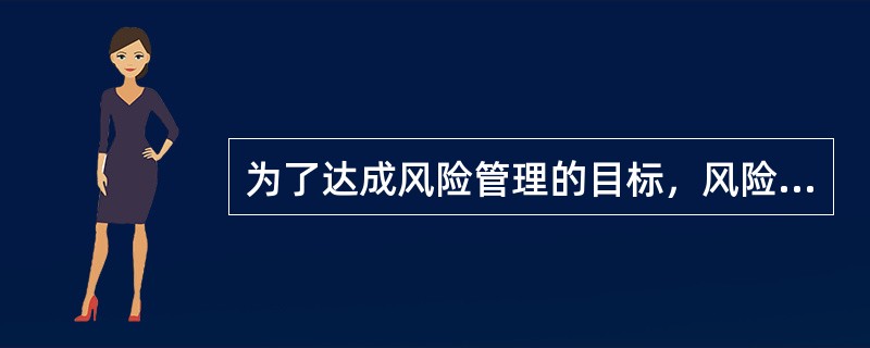 为了达成风险管理的目标，风险管理工作必须遵循一定的风险管理程序。一般而言风险管理