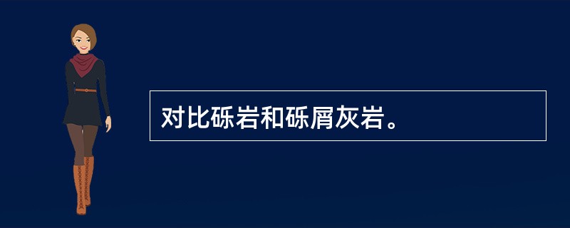 对比砾岩和砾屑灰岩。