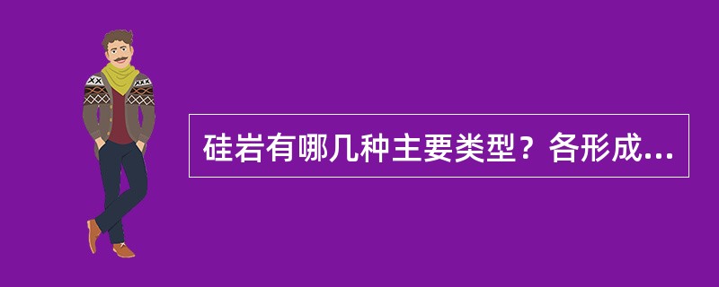 硅岩有哪几种主要类型？各形成于何种环境？