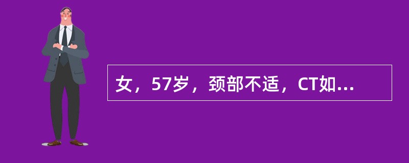 女，57岁，颈部不适，CT如图所示，应诊断为()