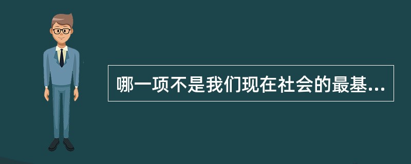 哪一项不是我们现在社会的最基本特点？（）