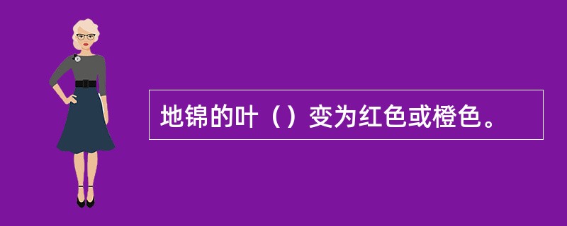 地锦的叶（）变为红色或橙色。