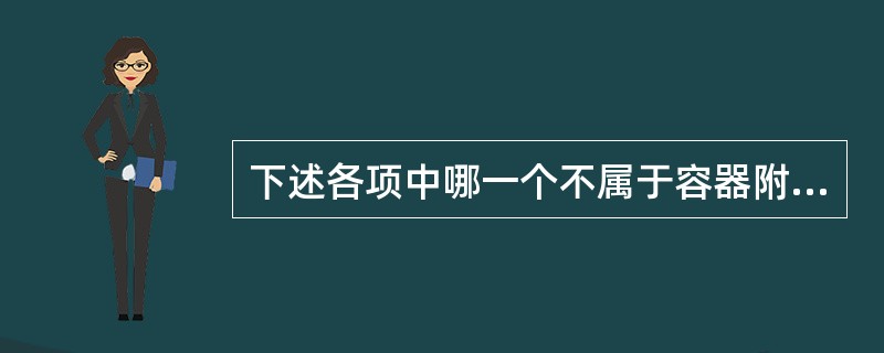 下述各项中哪一个不属于容器附件（）。