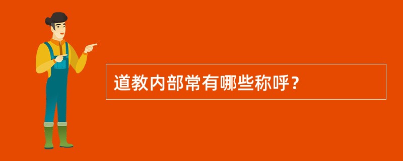 道教内部常有哪些称呼？