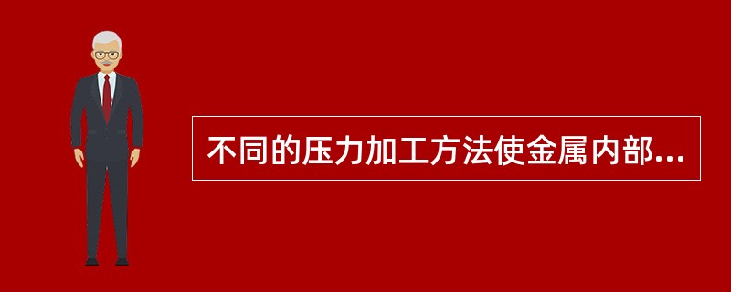 不同的压力加工方法使金属内部受力不同，因此被加工金属会产生（）可锻性。