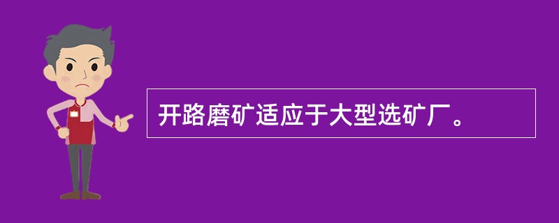 开路磨矿适应于大型选矿厂。