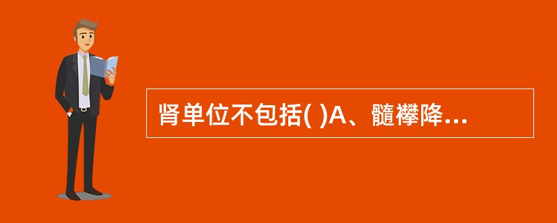 肾单位不包括( )A、髓襻降支B、髓襻升支C、肾小球D、集合管E、近曲小管 -