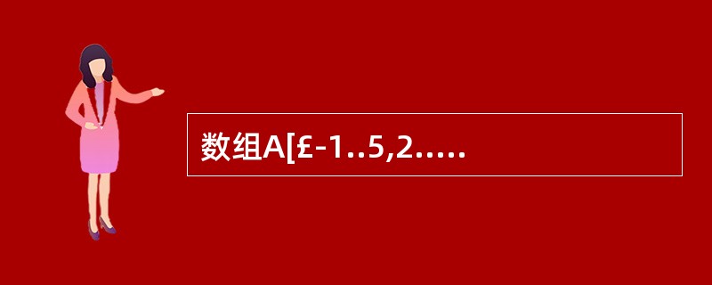 数组A[£­1..5,2..8,1..8]以行为主序存储,设第一个元素的首地址为