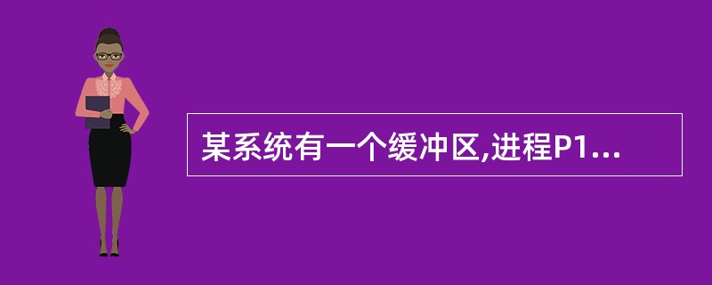 某系统有一个缓冲区,进程P1不断地生产产品送入缓冲区,进程P2不断地从缓冲区取产