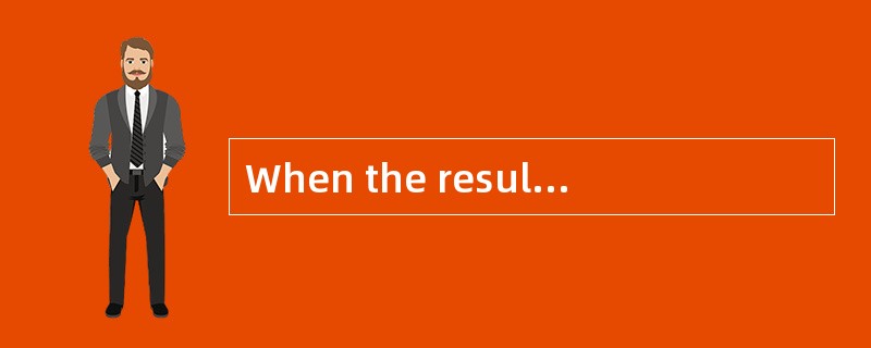 When the result of an operation becomes