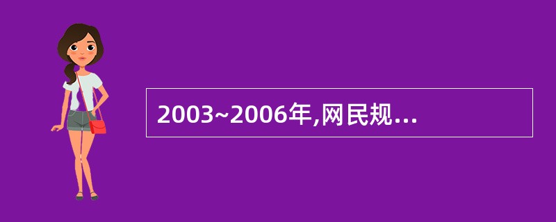 2003~2006年,网民规模的年平均增长率是( )。