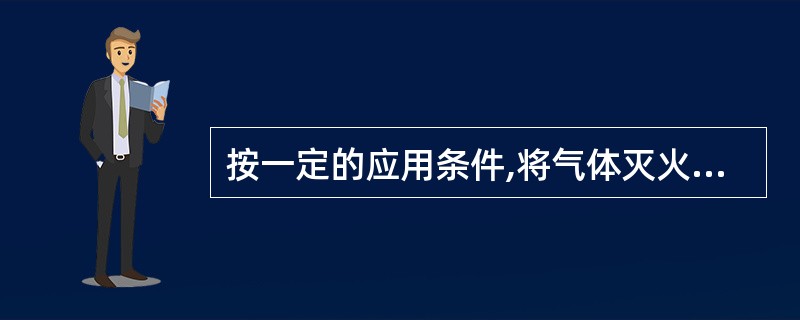 按一定的应用条件,将气体灭火剂储存装置和喷放组件等预先设计、组装成套且具有联动控