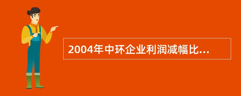 2004年中环企业利润减幅比2005年多几个百分点?