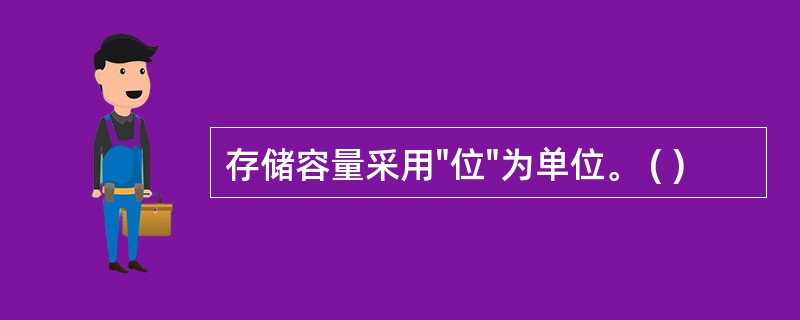 存储容量采用"位"为单位。 ( )
