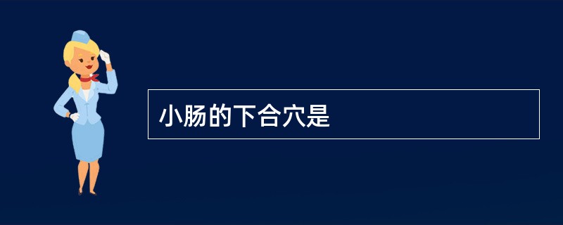 小肠的下合穴是