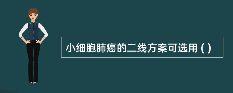 小细胞肺癌的二线方案可选用 ( )