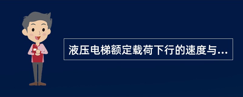 液压电梯额定载荷下行的速度与下行额定速度的偏差应不大于()。