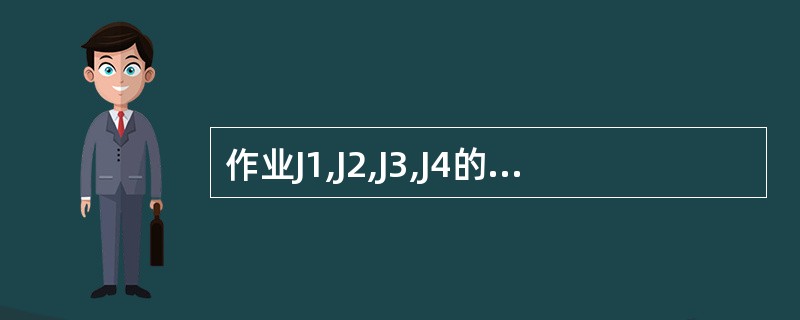 作业J1,J2,J3,J4的提交时间和运行时间见下表。若采用短作业优先调度算法,