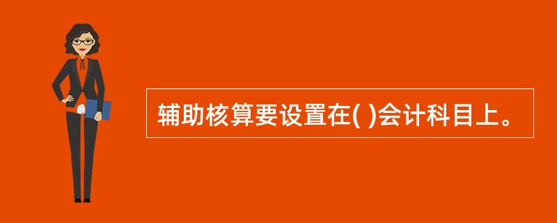 辅助核算要设置在( )会计科目上。