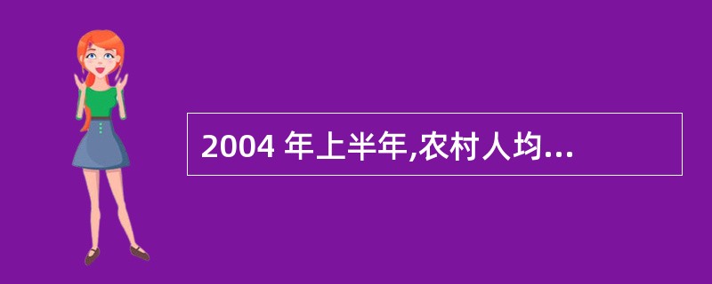 2004 年上半年,农村人均非生活消费现金支出比 2003 年上半年多多少元?(