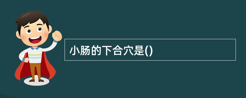 小肠的下合穴是()