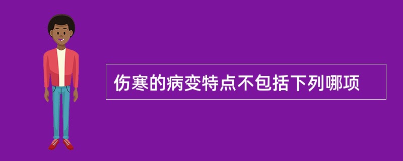 伤寒的病变特点不包括下列哪项