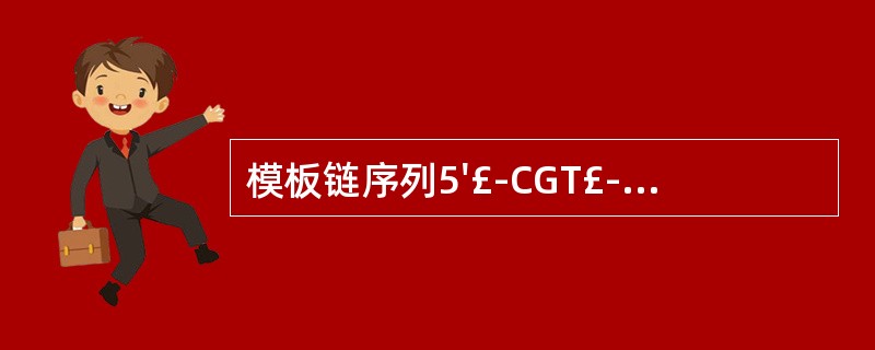 模板链序列5'£­CGT£­3'转录的密码是