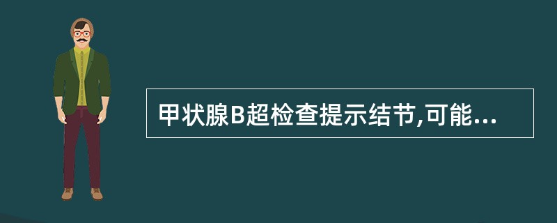 甲状腺B超检查提示结节,可能为恶性的征象有