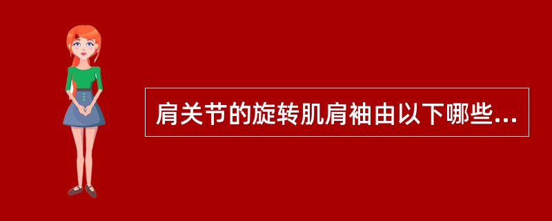 肩关节的旋转肌肩袖由以下哪些肌腱组成