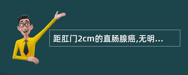 距肛门2cm的直肠腺癌,无明显外侵,无局部淋巴结和远处转移,首先考虑治疗选择(