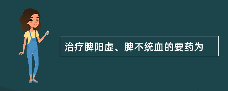 治疗脾阳虚、脾不统血的要药为